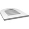 Ekena Millwork Round Top Surface Mount PVC Gable Vent: Non-Functional, w/ 3-1/2"W x 1"P Standard Frame, 16"W x 20"H GVPRT16X2001SN - alternate 4